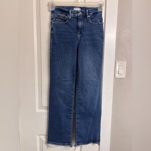 Good American Dark Blue Straight Leg Jeans, Size 2/26